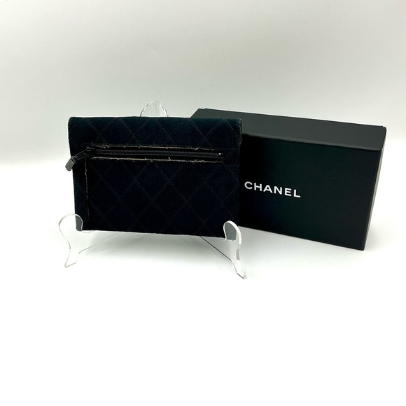 CHANEL Black Quilted Envelope Wallet #1043 - Picture 2 of 4